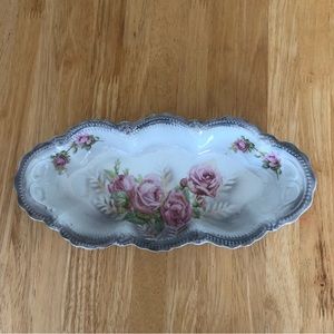 Vintage Porcelain Floral motif Celery dish Leuchtenburg Germany